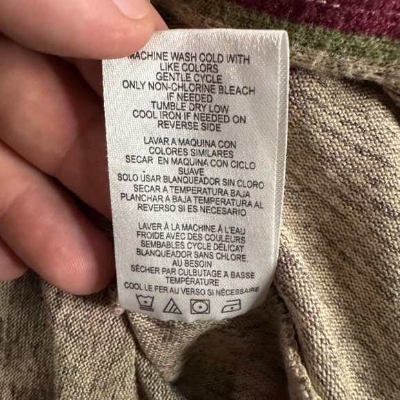 Absolutely Famous Women's 2X Striped Twist Front Long Sleeve Top Whimsical Fairy - Picture 9 of 10